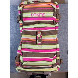 Dakine Girls Split Roller SM Bag Vintage Striped Pink Rolling Travel Duffle 22